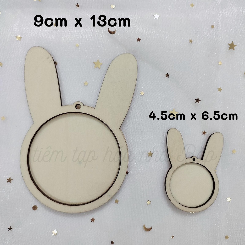 Khung Gỗ Decor Mini - Khung Treo Trang Trí - Móc Chìa Khóa