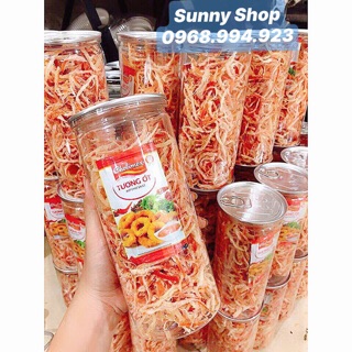 Mực xé sợi hấp nước dừa hủ pet 300g - an toàn vệ sinh thực phẩm