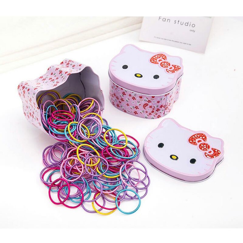 Bộ 100 Kẹp Tóc Hello Kitty Xinh Xắn Cho Bé Gái