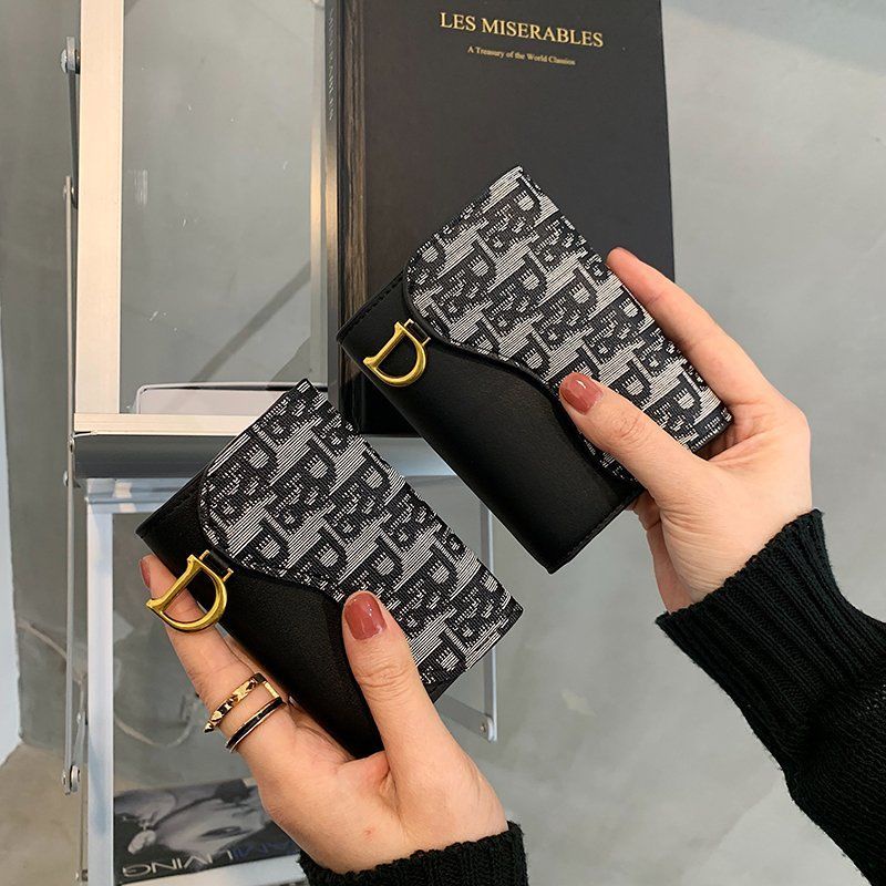 Ví Đựng Tiền Xu Nhỏ Xinh Phối Màu Tương Phản Thời Trang Retro 2022 Cho Nữ