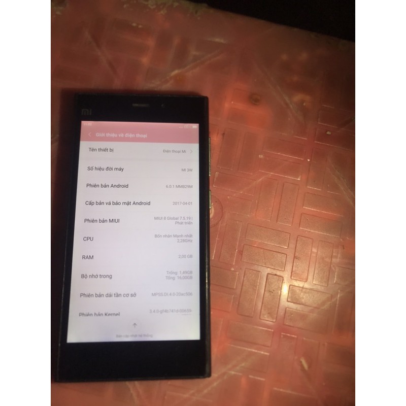 Điện thoại xiaomi mi3w