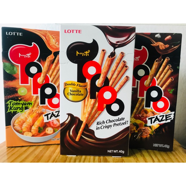 Bánh que Toppo Lotte: 16k/hộp