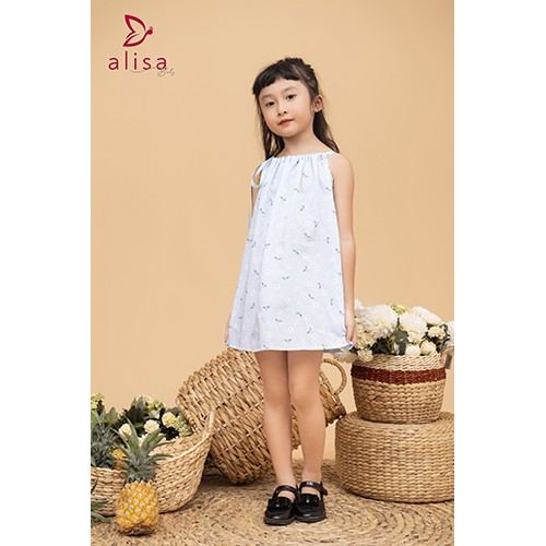 Alisa_Váy lanh hoa xanh