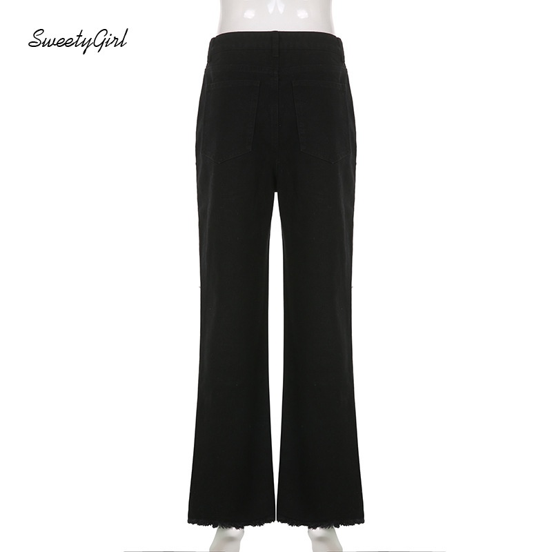 Quần Jean Ống Loe Lưng Thấp Màu Trơn Thời Trang Cho Nữ 2022