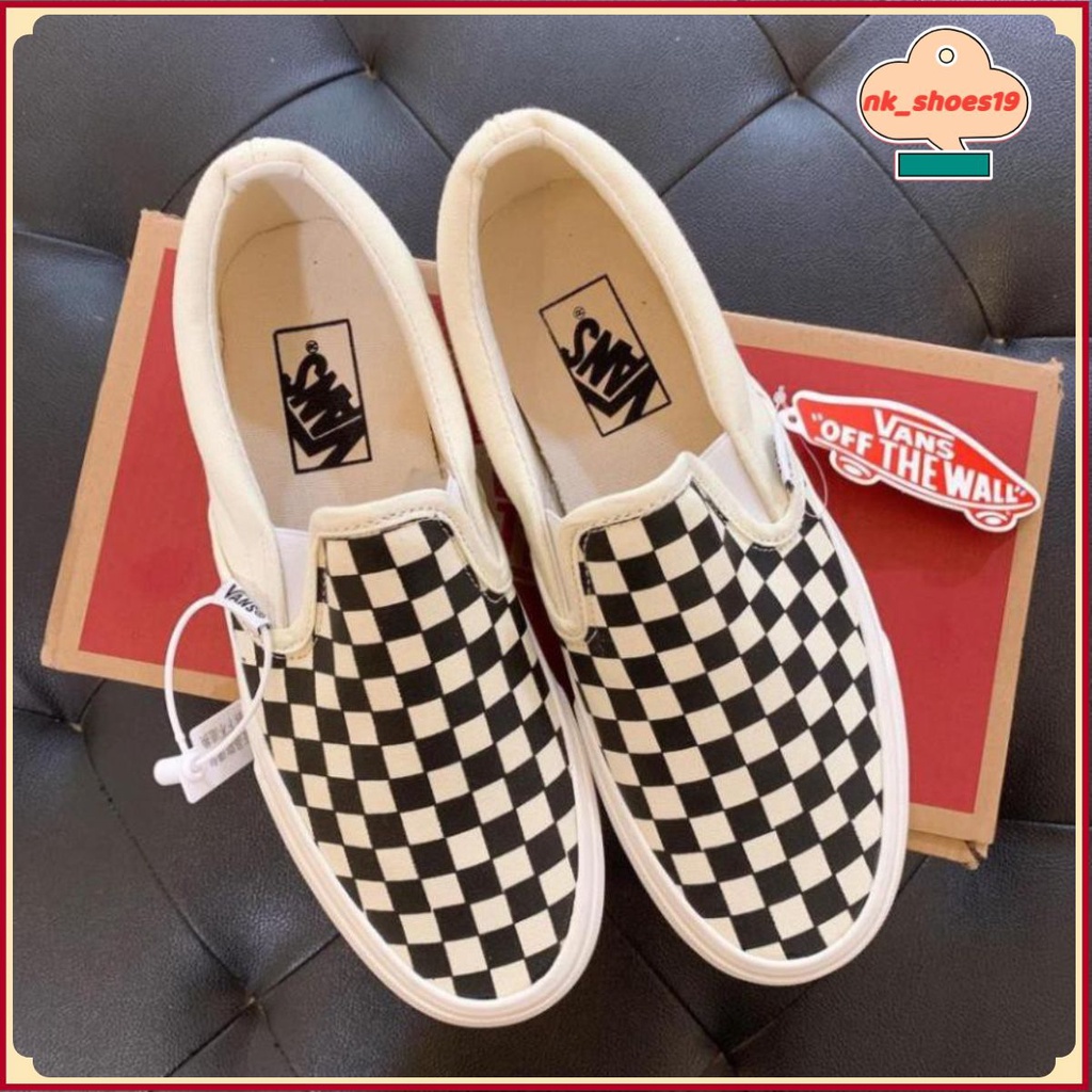 Combo Giày thể thao van caro lười, giày bata van caro buộc, van dán classic nam nữ full box