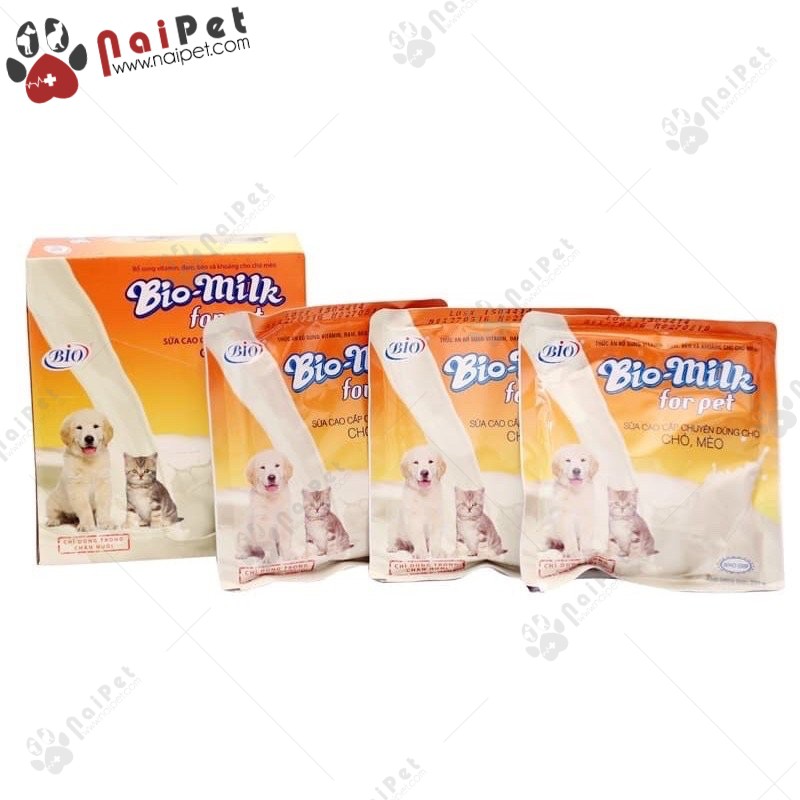 Sữa Bột Cung Cấp Vitamin Đạm Béo Và Khoáng Cho Chó Mèo Bio Milk For Pet 100g