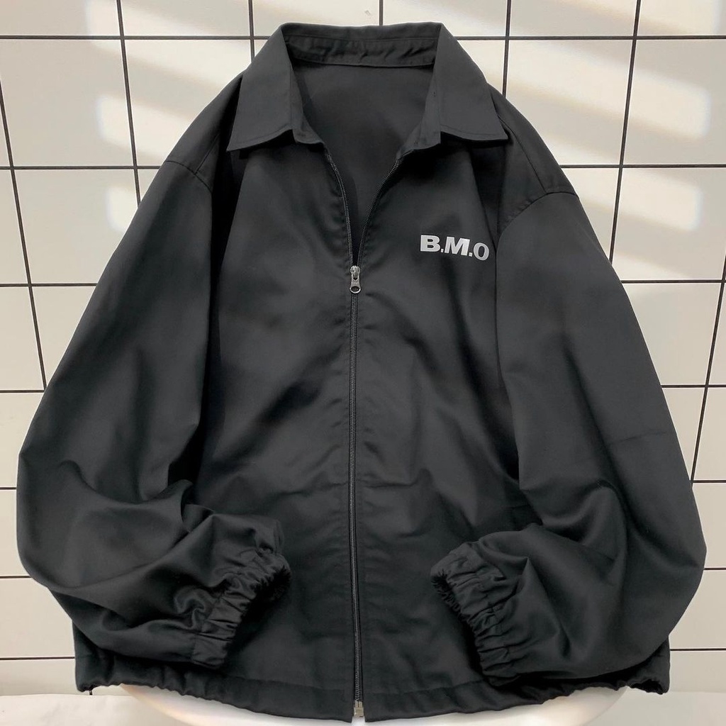 Áo Khoác Bomber BMO LAB Jacket Form Rộng Vải Khaki Dày Dặn Ulzzang Unisex