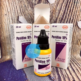 Thuốc Povidine 20ml - Thuốc tím sát trùng Povidine 20ml ( 1 Chai )