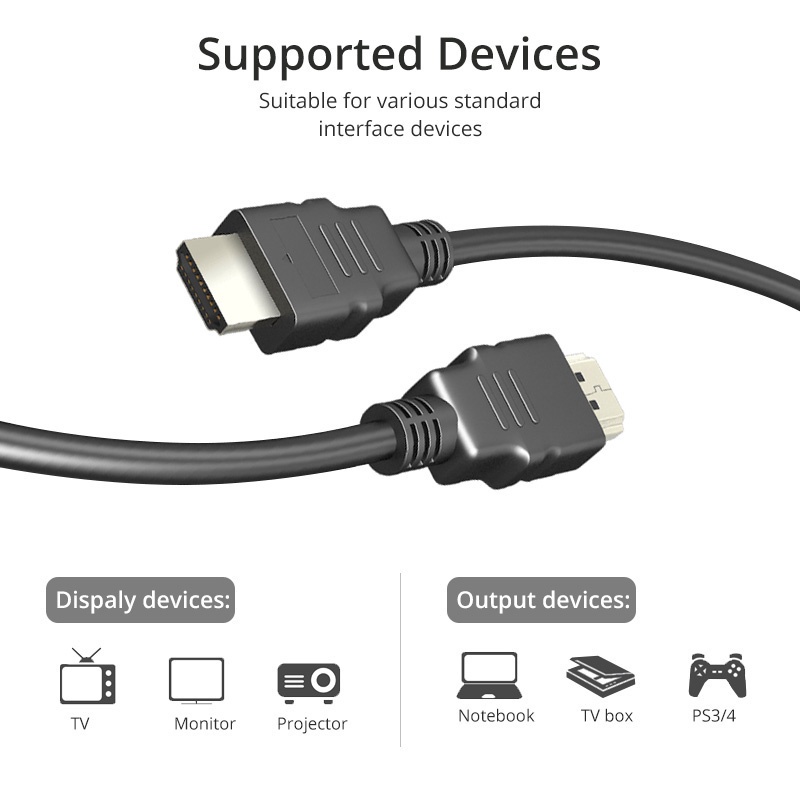 Dây Cáp HDMI 2.0 Độ Phân Giải Cao 4K 1080P 3D Cho Switch PS4 HDTV Laptop PC