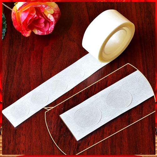 Bộ 100 miếng keo tròn 2 mặt siêu dính trong suốt dán bong bóng trang trí tiệc tùng đám cưới