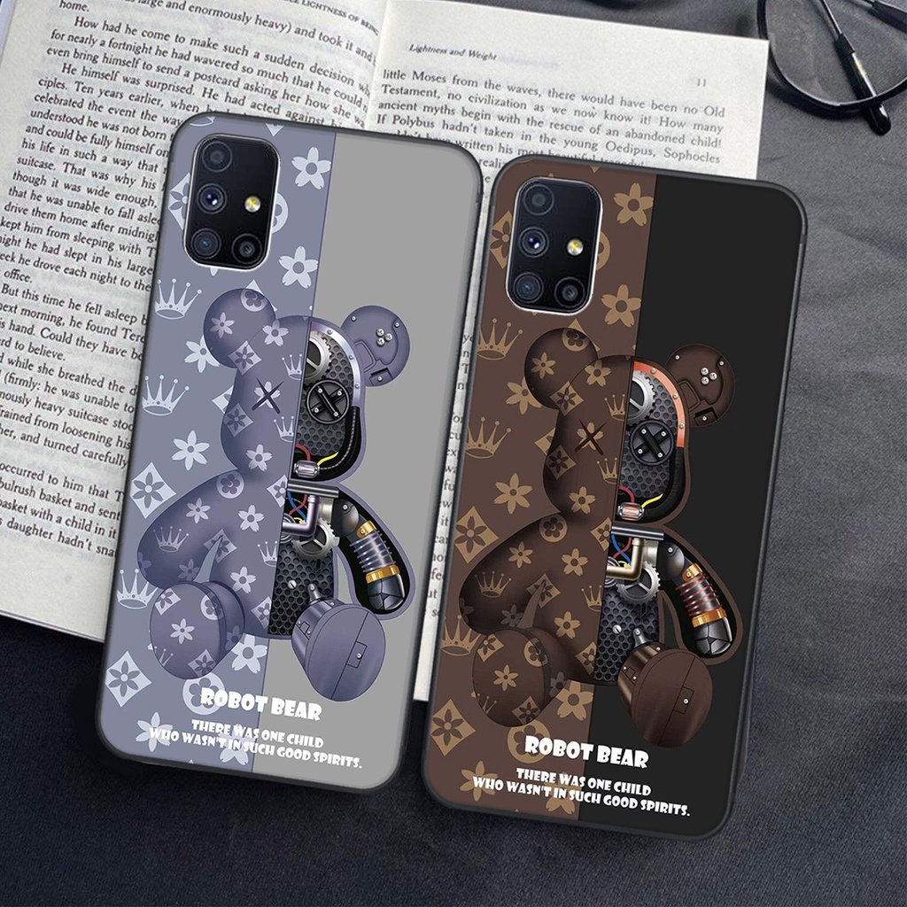 Ốp lưng Samsung Galaxy A51 / M51 / A71 in hình Gấu nâu - hồng, Gấu Be@rick  cực CUTE, DỄ THƯƠNG