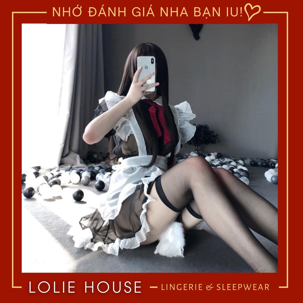 Cosplay hầu gái sexy lolita - Váy đầm ngủ cosplay hầu gái sexy bằng ren voan dành cho nữ LOLIE HOUSE - CP27 | BigBuy360 - bigbuy360.vn