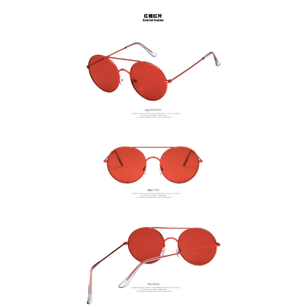 Samjune Fashion New  Round Sunglasses Women Vintage Metal Frame