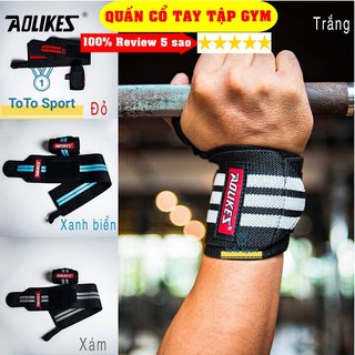 [Loại 1] Đôi Băng Quấn Cổ Tay, Đai Bảo Vệ Cổ Tay Tập GYM chính hãng Aolikes A1538