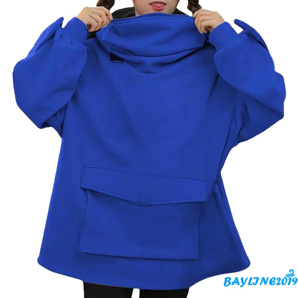 Áo Hoodie Dài Tay Có Túi In Hình Con Ếch Dễ Thương Cho Nữ