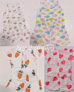 Combo 4 bộ đồ cotton giấy
