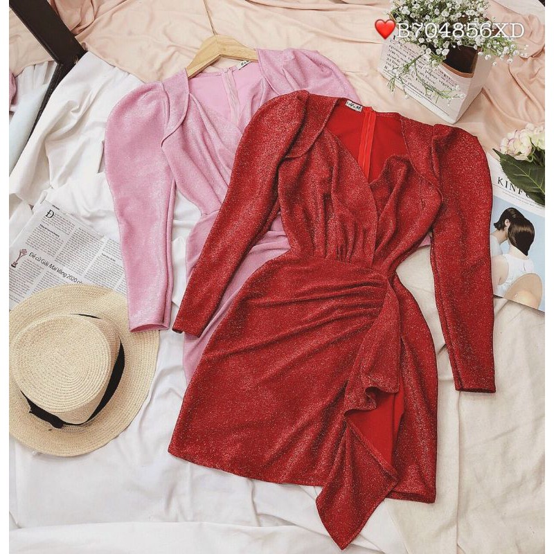 VÁY BODY NHŨ KIM TUYẾN DỰ TIỆC  EO XẾP BÈO KIỂU HÀNG THIẾT KẾ