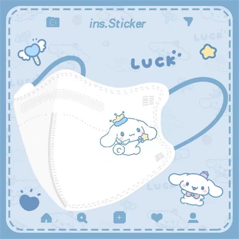[ Mẫu Mới Về ] Set 10 Chiếc Khẩu Trang 5D KN95 Hoạ Tiết Siêu Dễ Thương Size Người Lớn