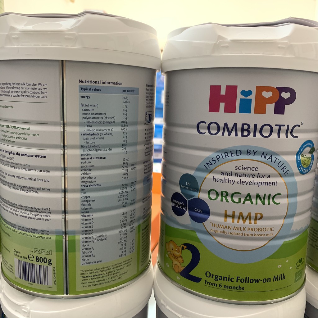 Sữa bột HiPP Combiotic Organic đủ số 350g - 800g