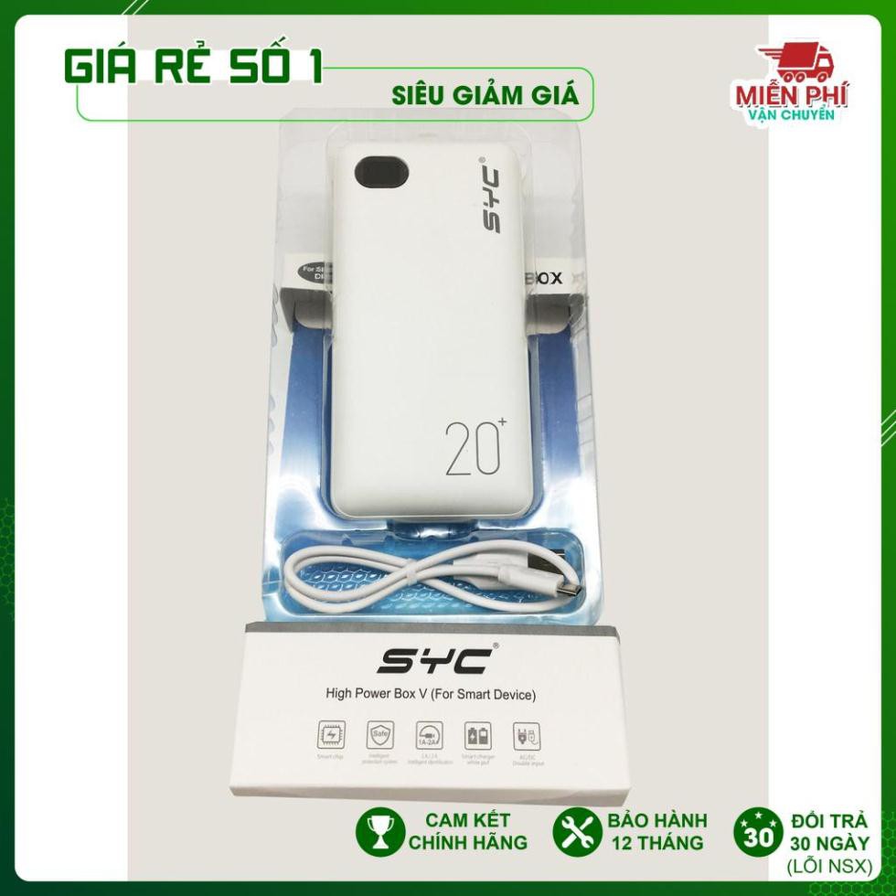 SẠC DỰ PHÒNG 20000mAh SYC P-163 | 100% CHÍNH HÃNG | GIAO CHUẨN HÀNG CHUẨN HÌNH 12002