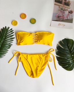 Set bikini 2 mảnh vàng sexy