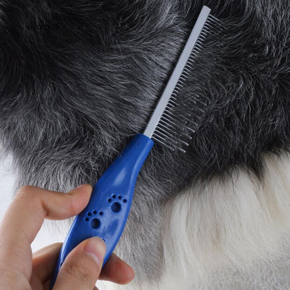 Lược Chải Lông Cho Thú Cưng Hình Bàn Chân Răng Lược Chất Liệu Thép Không Gỉ Tiện Dụng
