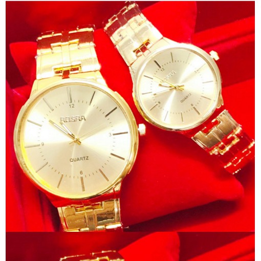 ĐỒNG HỒ CẶP ĐÔI NAM NỮ DÂY KIM LOẠI ROSRA R3V D346 HOT TREND 2019 CỰC ĐẸP | BigBuy360 - bigbuy360.vn