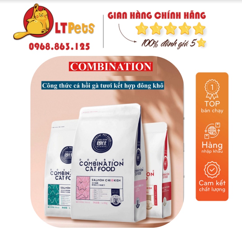 Thức ăn hạt cao cấp BABYPUSS gà tươi cá hồi kết hợp đông khô dành cho mèo cưng