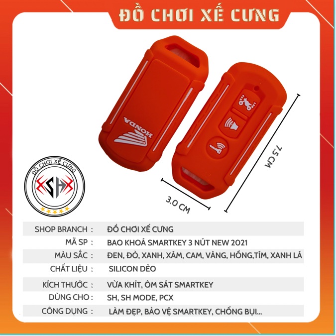 Bao khoá Smartkey silicon HONDA thế hệ mới cho , SH MODE, PCX