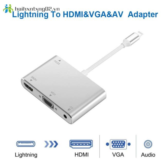 Converter For Lightning to HDMI VGA AV Jack Audio TV Adapter Cable For iPhone X iPhone 8 7 7 Plus 6