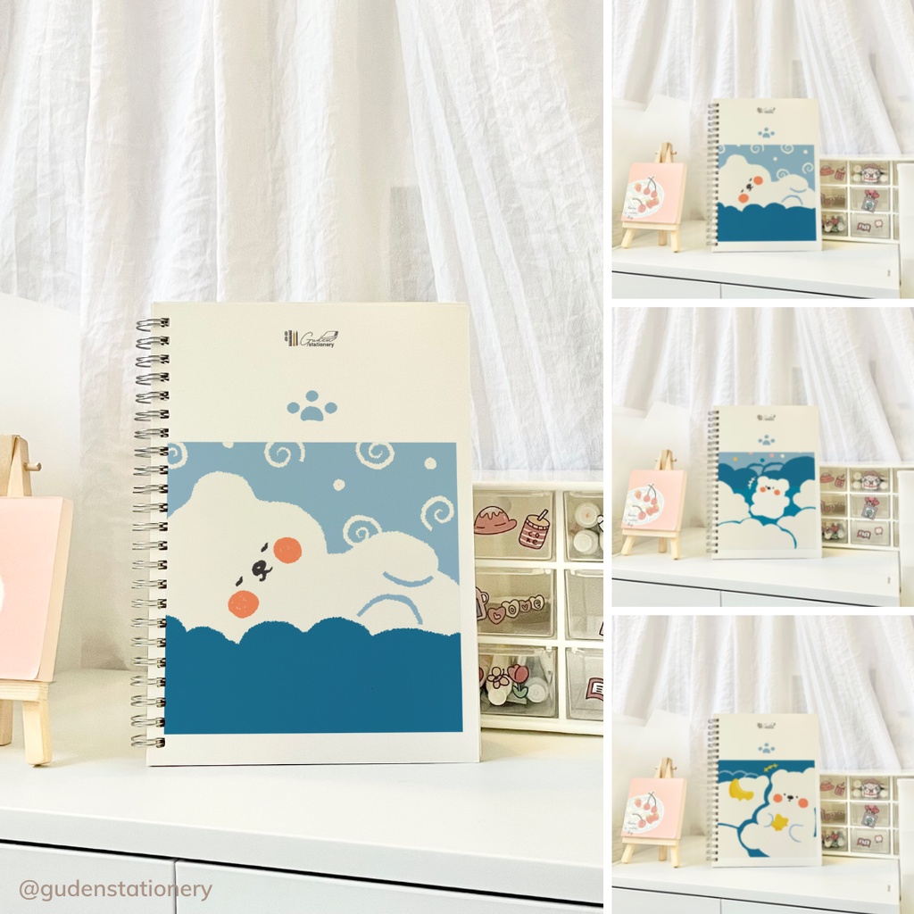 Sổ tay cỡ A5 gấu trắng dễ thương 120 trang_Guden Stationery