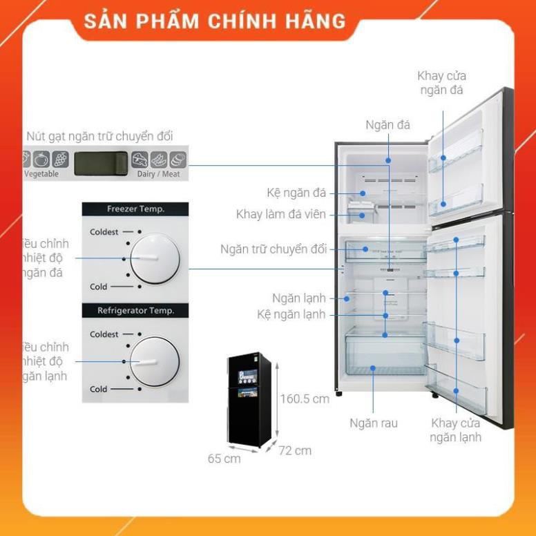 [ FREE SHIP KHU VỰC HÀ NỘI ] Tủ lạnh Hitachi 335 lít ( Đen ) R-FG450PGV8(GBK) BM