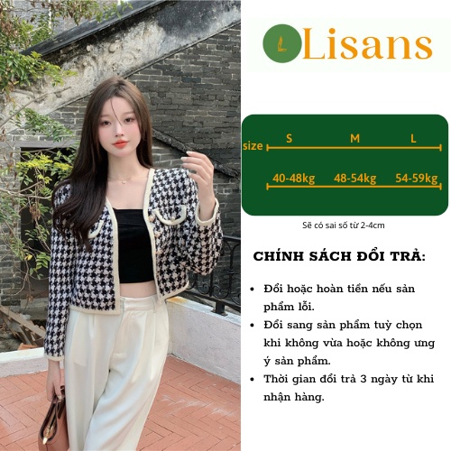 Áo dạ tweed nữ croptop dáng ngắn Hàn Quốc ADN006