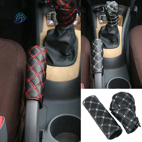 Set 2 Bọc Cần Số Giả Da Trang Trí Nội Thất Xe Hơi