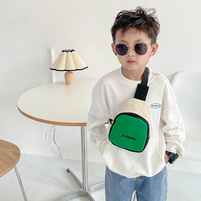 Túi Đeo Chéo Ngực Đựng Tiền Xu In Chữ Thời Trang Hàn Quốc Cho Bé