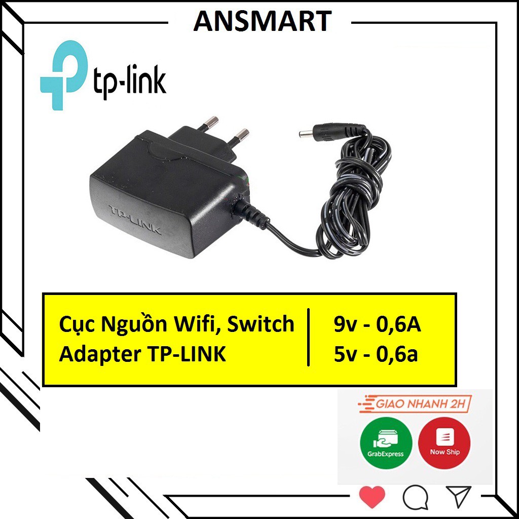 Nguồn Wifi Tp-link 5V 9V - 0.6A ZIN ADAPTER-Cục NGUỒN dùng cho bộ chia, bộ thu, bộ phát wifi TPLINK ( ANSMART )