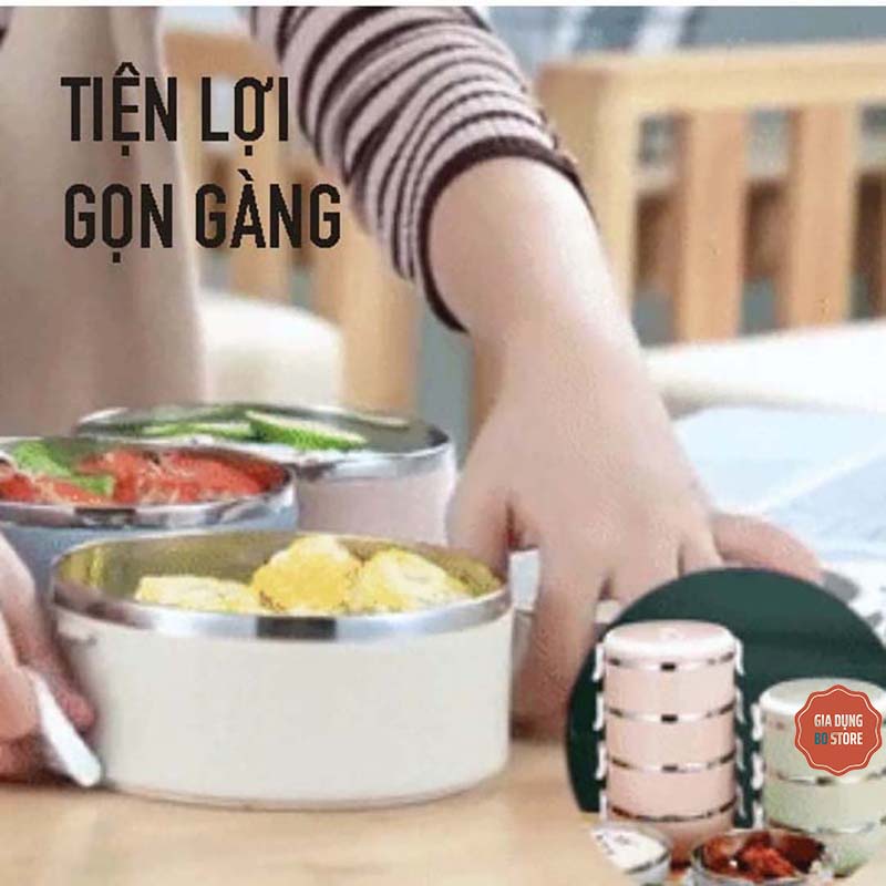 Hộp cơm, Camen giữ nhiệt 4 ngăn tiên lợi ( HỘP CƠM 4 NGĂN )