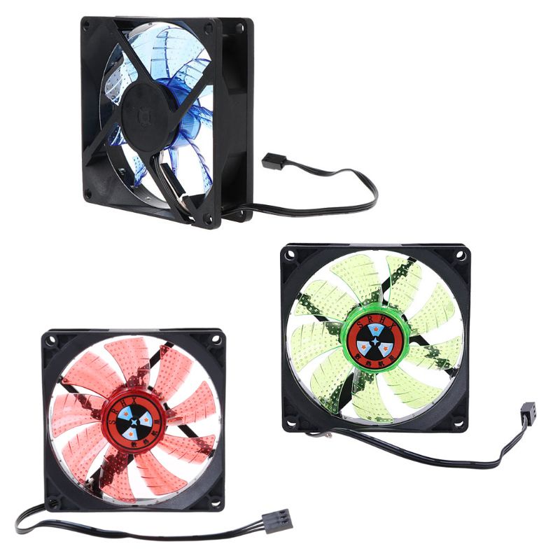 Quạt Làm Mát Có Đèn LED 3 pin 90mm Tiếng Ồn Thấp 9025 Cho Máy Tính Để Bàn
