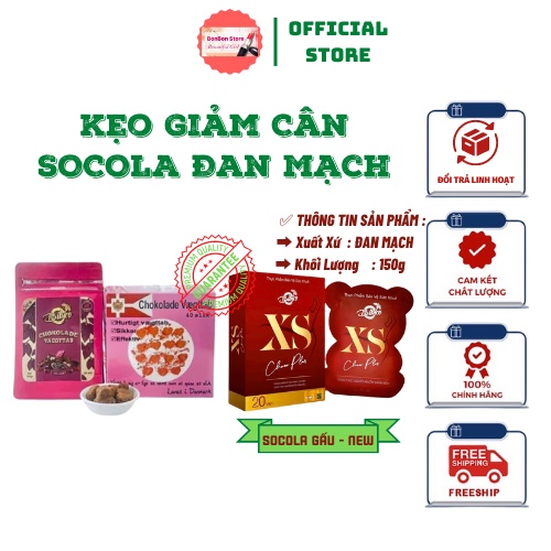 Kẹo Giảm Cân SOCOLA Đan Mạch Hộp/40v, Giảm Cân An Toàn, Hiệu Qủa [ Chính Hãng 100% ]
