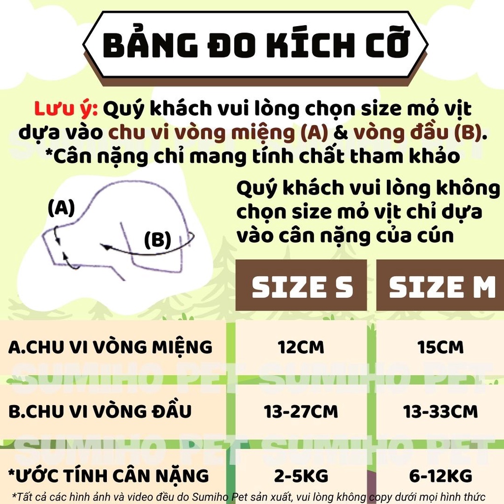 Rọ mõm chó hình mỏ vịt chất liệu silicon mềm dẻo không gây khó chịu (2-12kg)