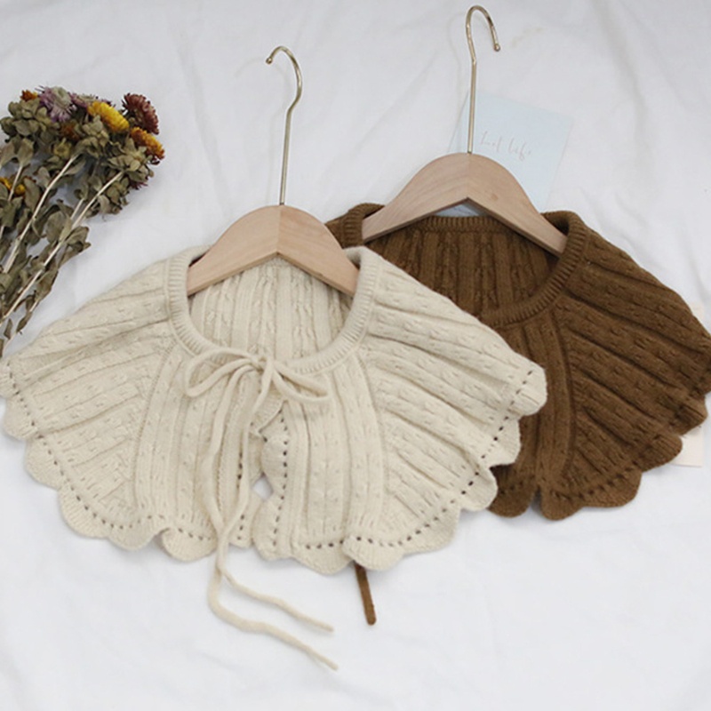 Khăn Choàng Dệt Kim Kẻ Sọc / Gợn Sóng Đính Dây Cáp Giả Lolita Cho Búp Bê