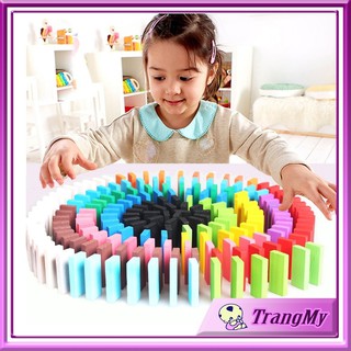 Domino cho bé gồm 120 chi tiết nhiều màu,gỗ bền,đều,loại sịn