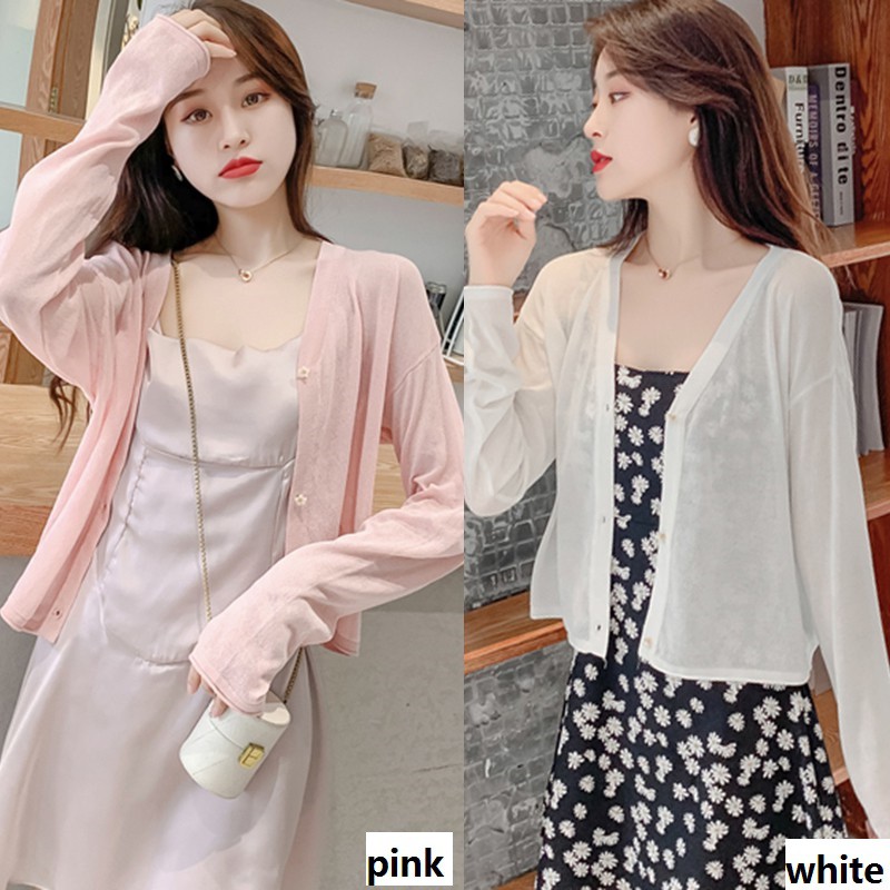 Ice Silk Sunscreen Shirt Short Shawl Knitted Cardigan