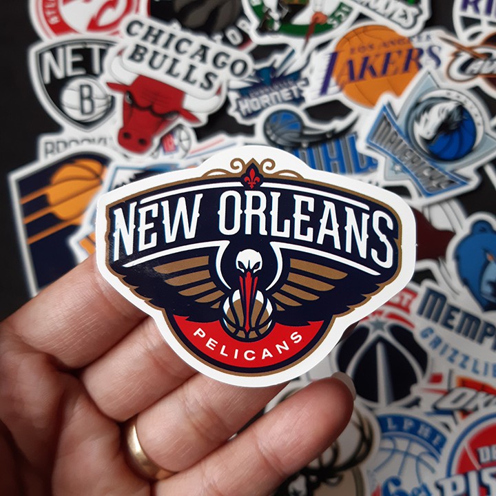 Bộ Sticker dán cao cấp chủ đề NBA - Dùng dán Xe, dán mũ bảo hiểm, dán Laptop...