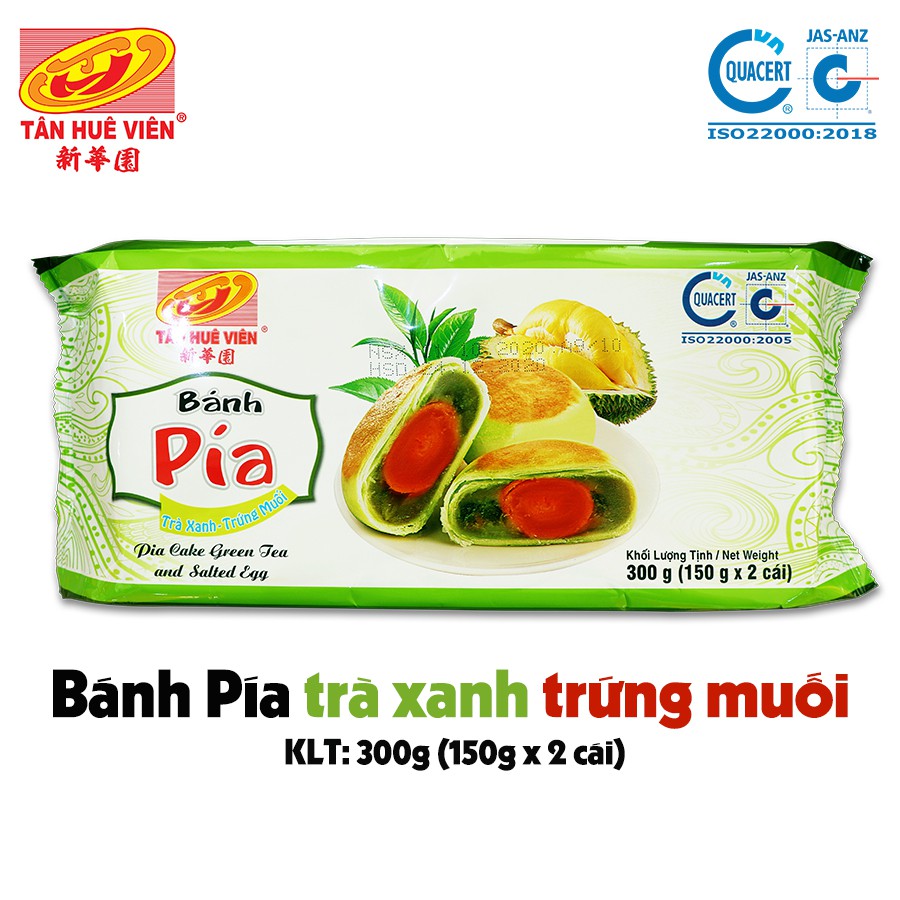 Bánh pía trà xanh trứng Tân Huê Viên túi 2 cái