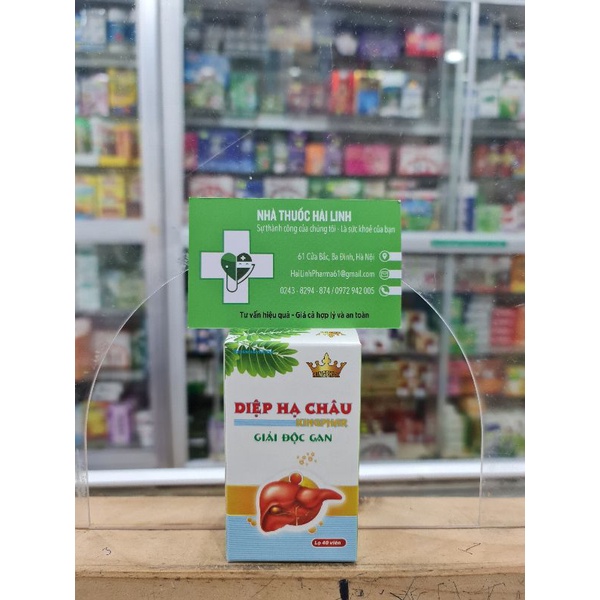 Viên uống giải độc gan Diệp hạ châu Kingphar⚡Tặng quà⚡Hộp 40 viên giúp đẹp da tăng cường giải độc gan