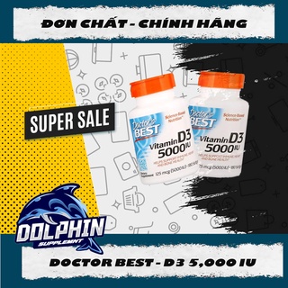 Vitamin D3 5,000 IU - Doctor's Best Size 360 viên & 180 viên | Bổ sung Xương khớp