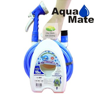 Bộ vòi tưới cây, rửa xe, vòi xịt đa năng tiết kiệm nước AQUA MATE MHR-310 dài 10m-15m