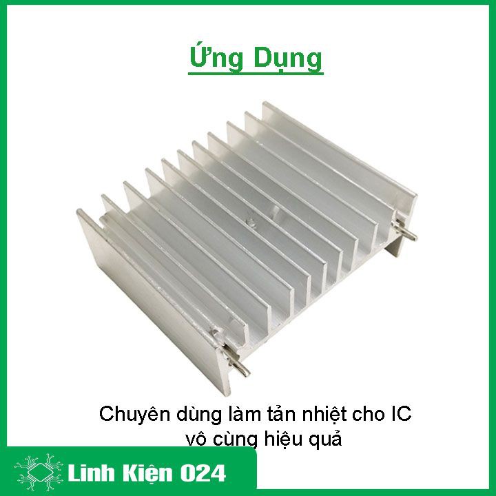 Tản nhiệt nhôm kích thước 47x17x40mm