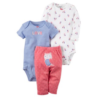SET 3 MÓN BODYSUIT QUẦN BÉ GÁI CARTER